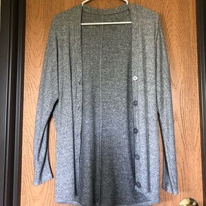 American Eagle Outfitters Heather Gray Soft & Sexy Cardigan